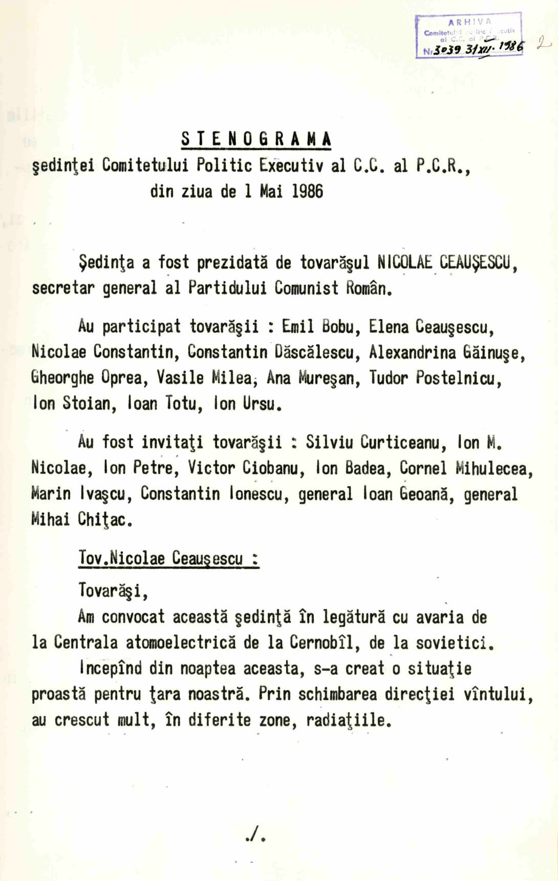40 de ani de la Cernobîl. Cum a gestionat regimul comunist din România dezastrul nuclear care a schimbat lumea: „Dispunem de tot ce este necesar”