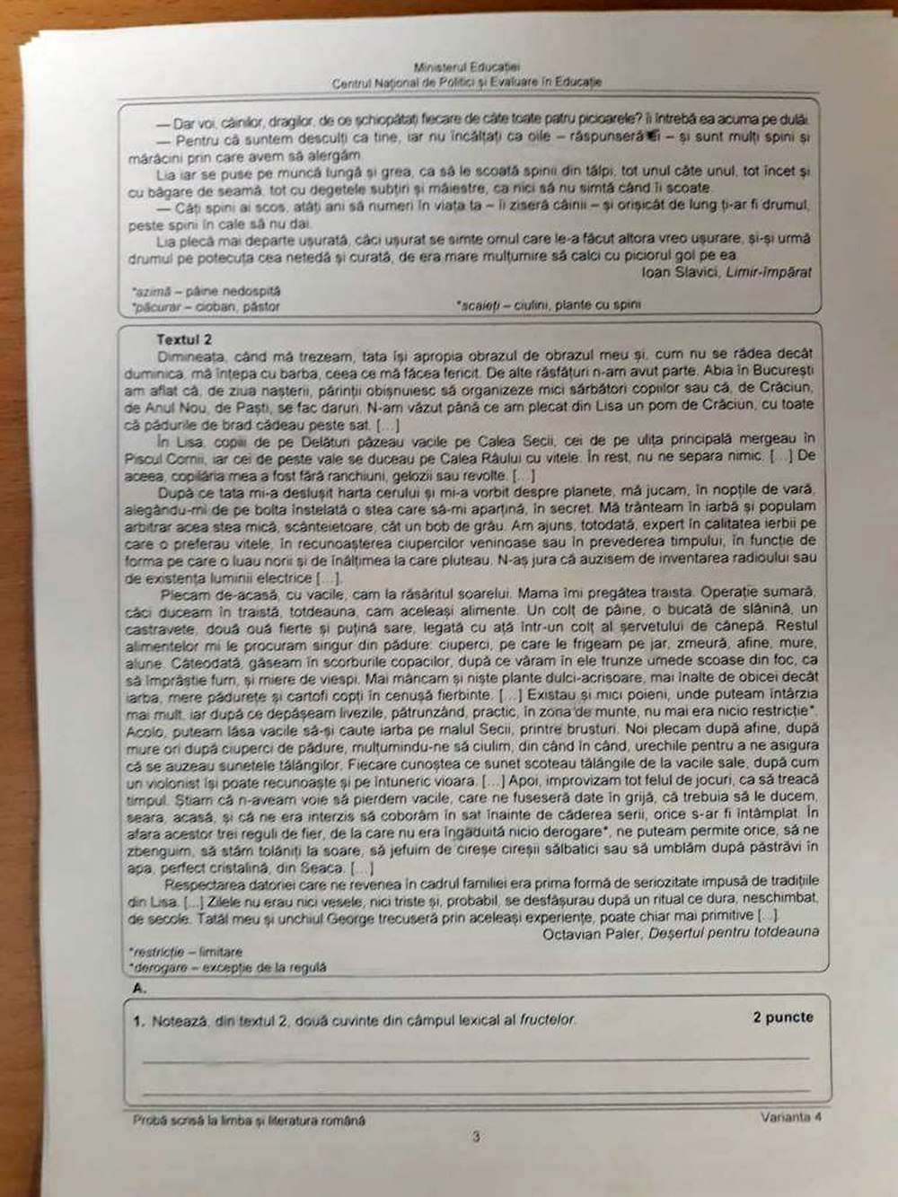 Subiectele la Română la Evaluarea Națională 2024. Cerințele pe care le-au avut de rezolvat absolvenții de clasa a VIII-a