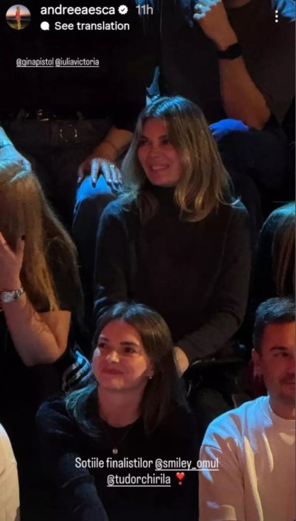 Cum a apărut iubita lui Tudor Chirilă, Iulia Mîzgan, în public la „Vocea României”. Andreea Esca a filmat-o discret