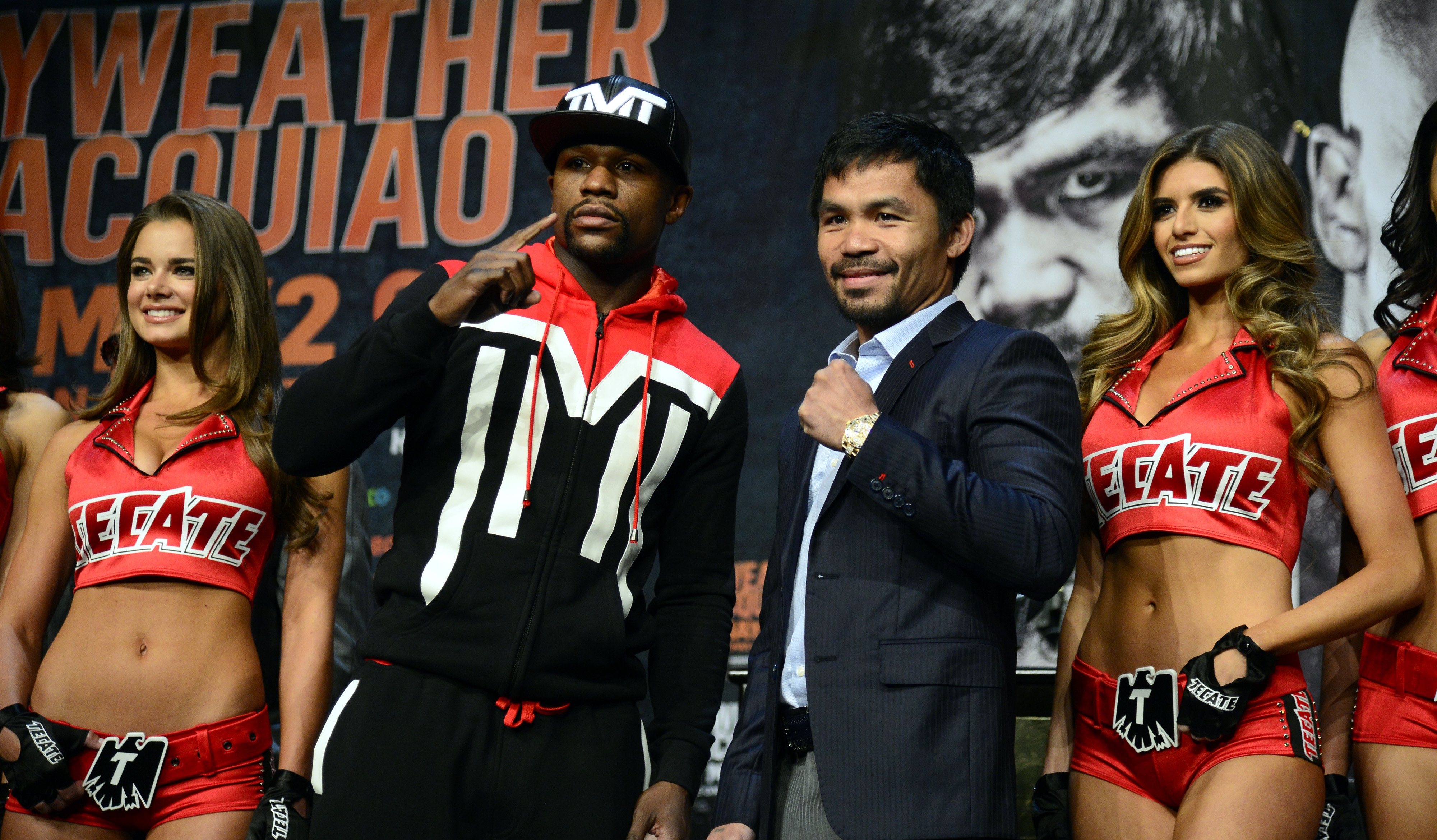 Manny Pacquiao și Floyd Mayweather s-au privit în ochi. Filipinezul a avut o reacție neașteptată / GALERIE FOTO&VIDEO