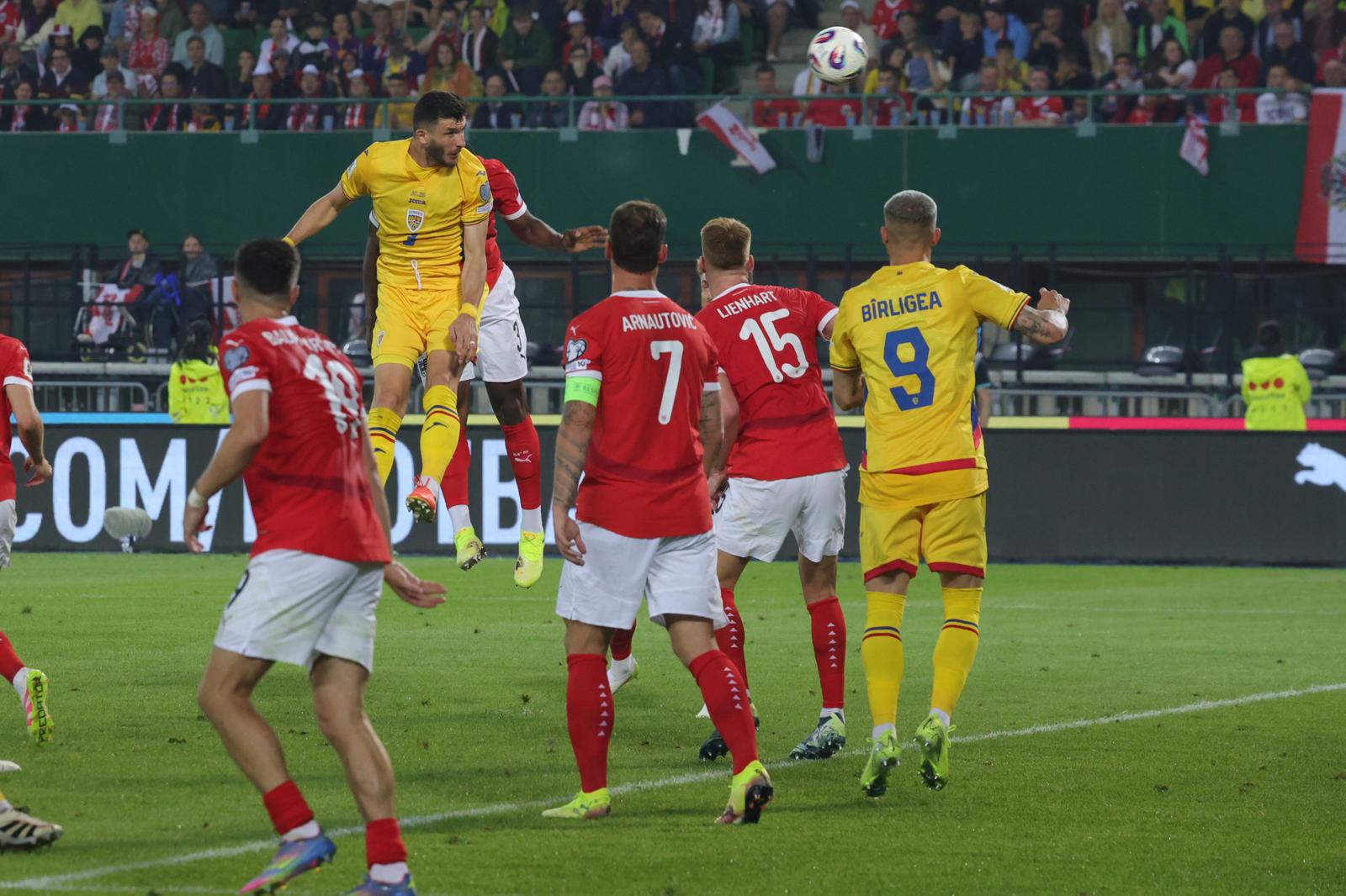 Austria - România 2-1: Florin Tănase marchează la ultima fază un gol de onoare, într-o partidă dominată de la un cap la altul de austrieci
