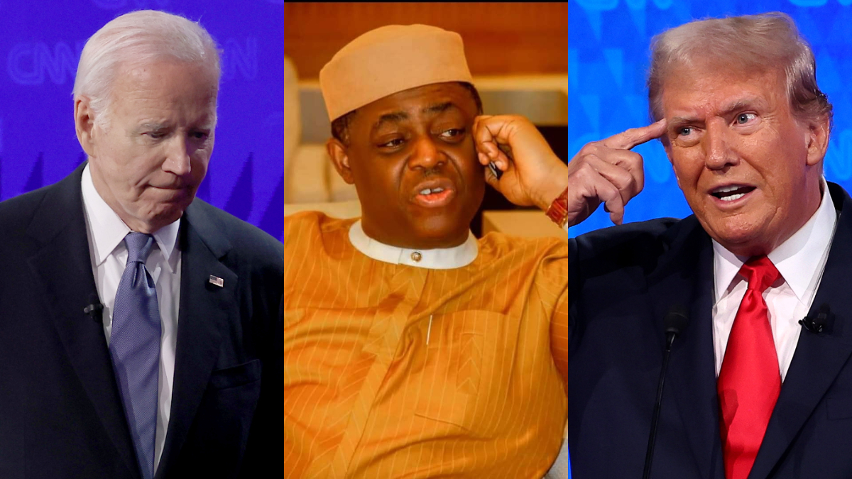 Femi Fani-Kayode predicts victory for Donald Trump against Joe Biden at the US presidential poll. [Facebook/Getty Images]