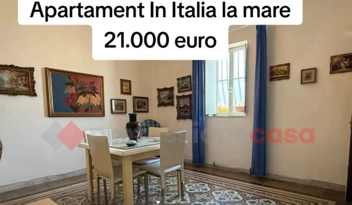 Un apartament din Italia se vinde cu 21.000 de euro: are 55 de metri pătrați, e la malul mării, dar internauții atrag atenția asupra unei capcane