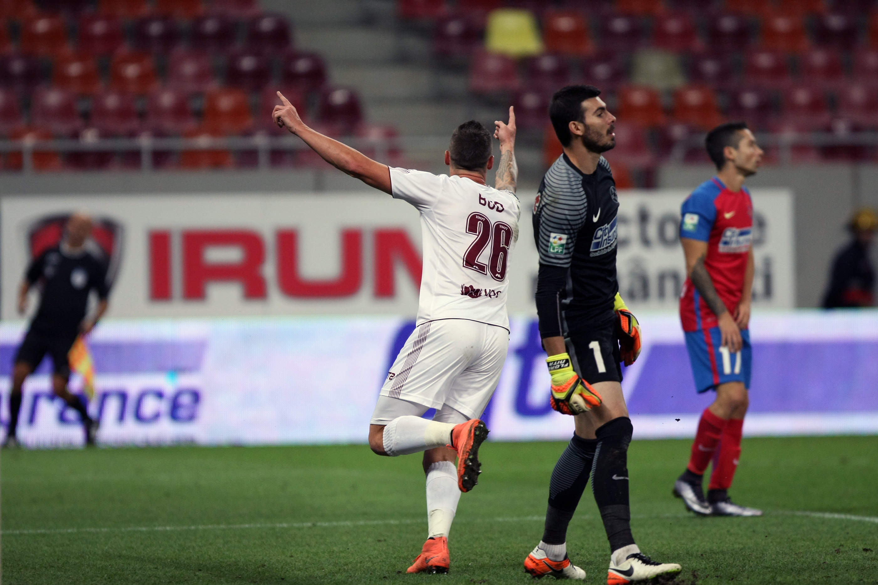 Liga 1. Steaua - CFR Cluj 1-2. Între reușitele lui Bud, după faze-șnur, a egalat Tănase! Primul succes în Capitală din 1948 încoace