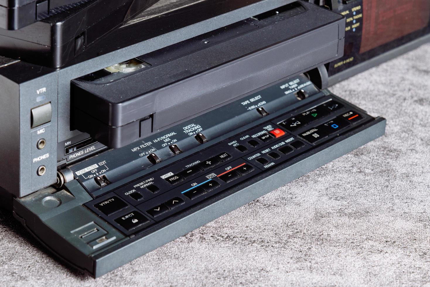 VHS tape and player