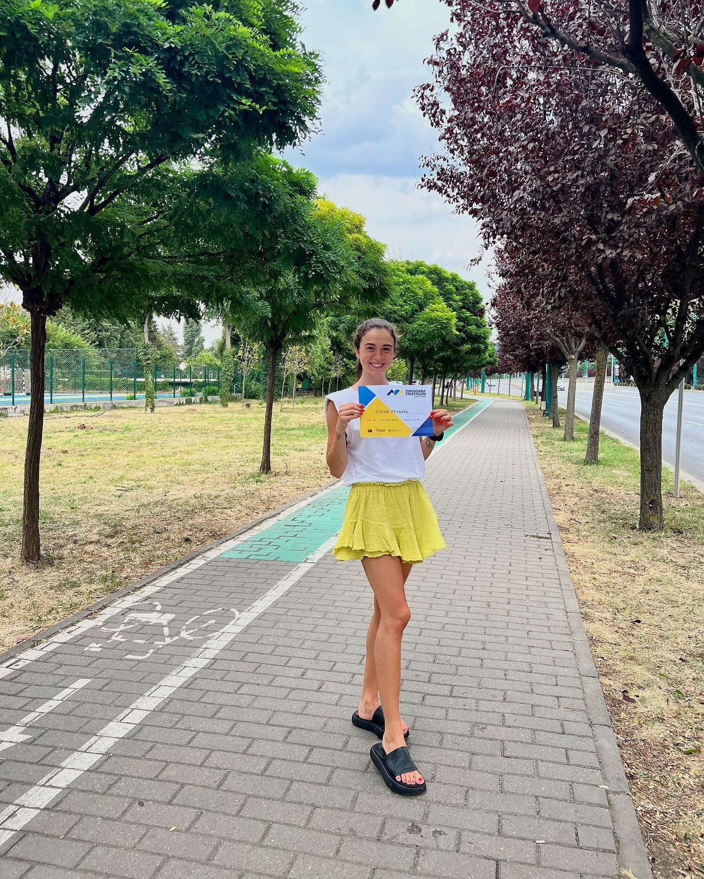 Cum arată acum fata lui Mihai Stoica. Teodora a participat la triatlon: „Sunt mândră de mine”