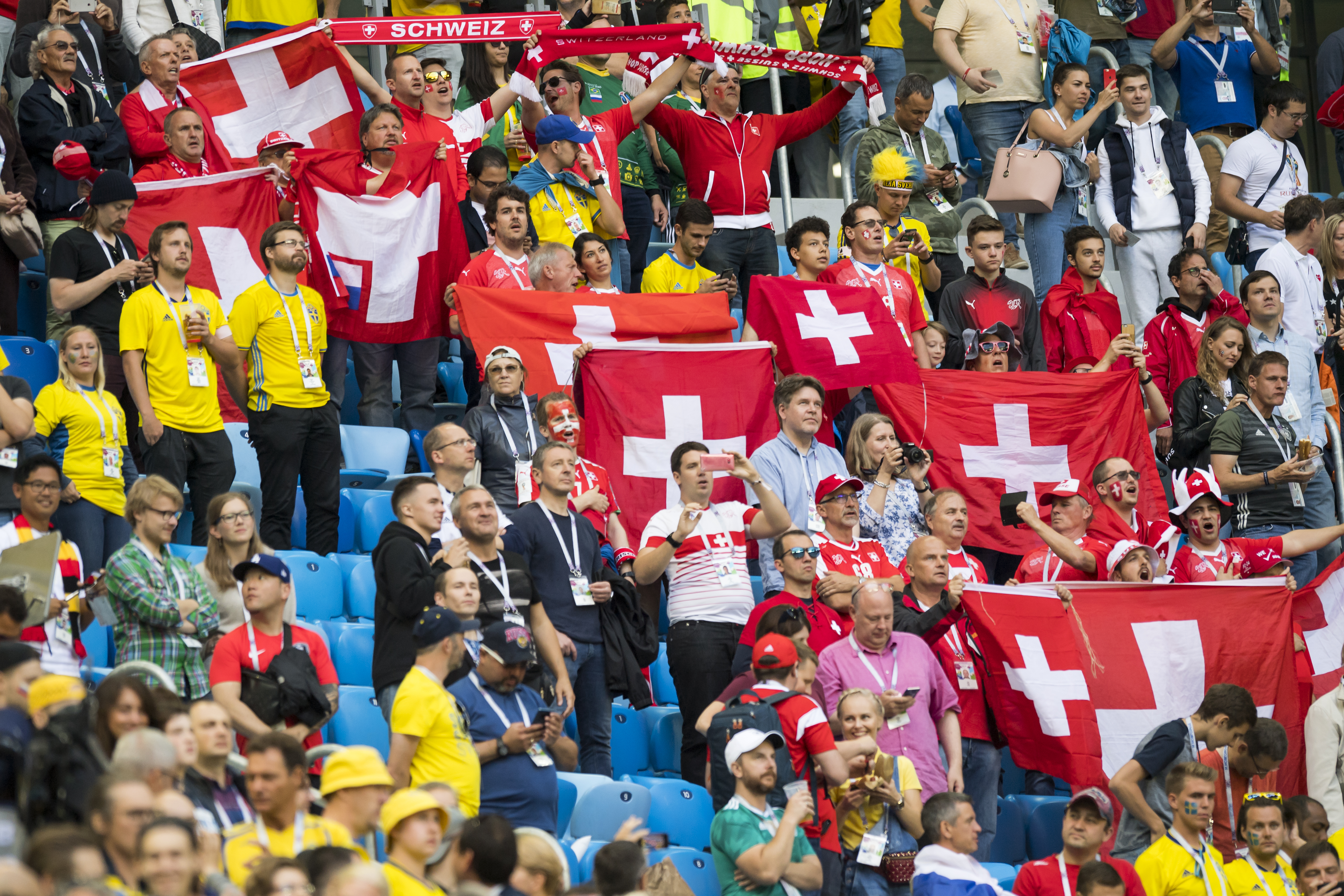 Suedia - Elveția 1-0, în optimile Campionatului Mondial de fotbal Rusia 2018. Eroul Forsberg. Cifră istorică de fani / GALERIE FOTO