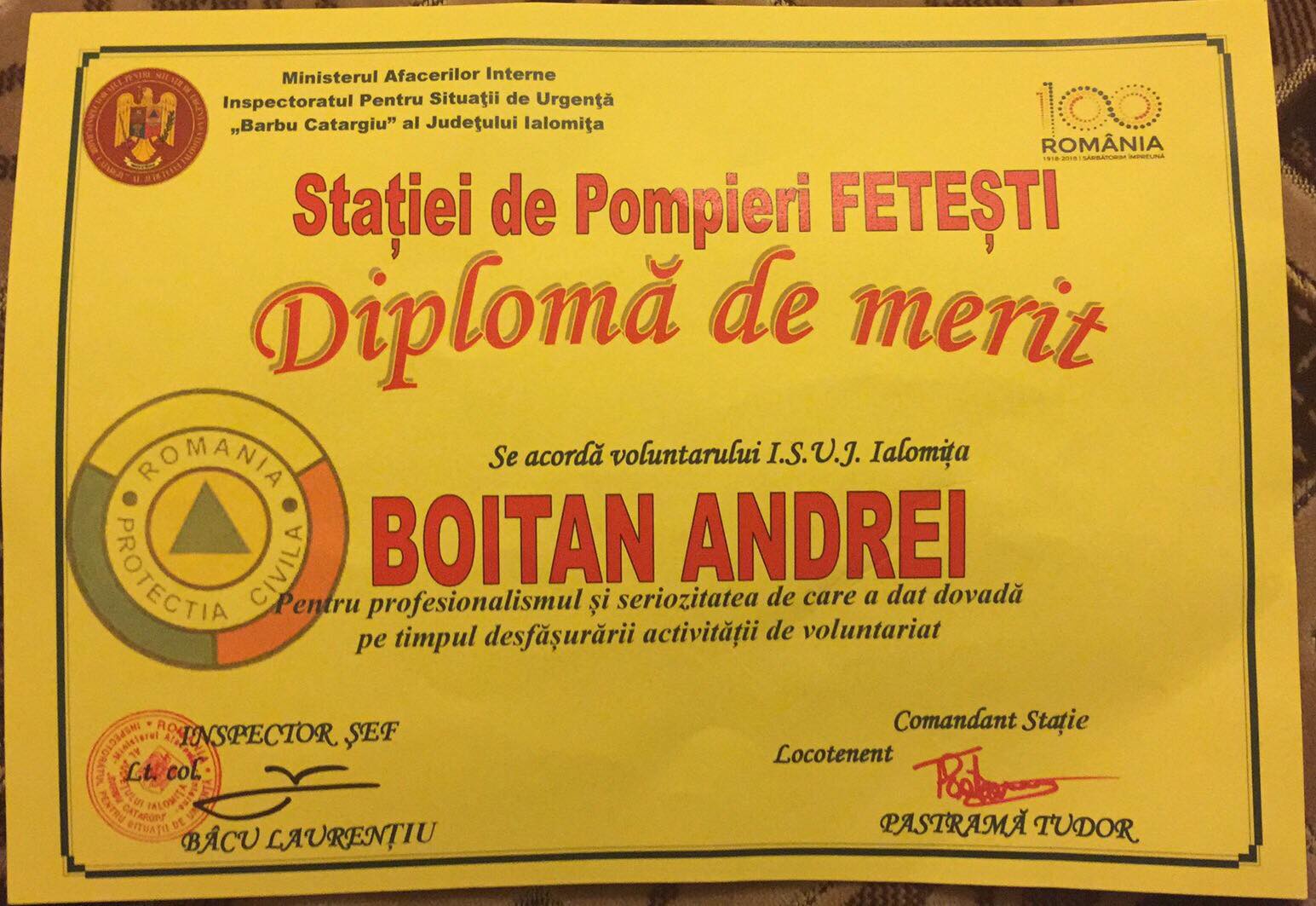 EXCLUSIV/Lecția de eroism și puterea unei promisiuni. Andrei a ales meseria care i-a ucis tatăl exact acum 5 ani: ”Am jurat că-i voi călca pe urme!”