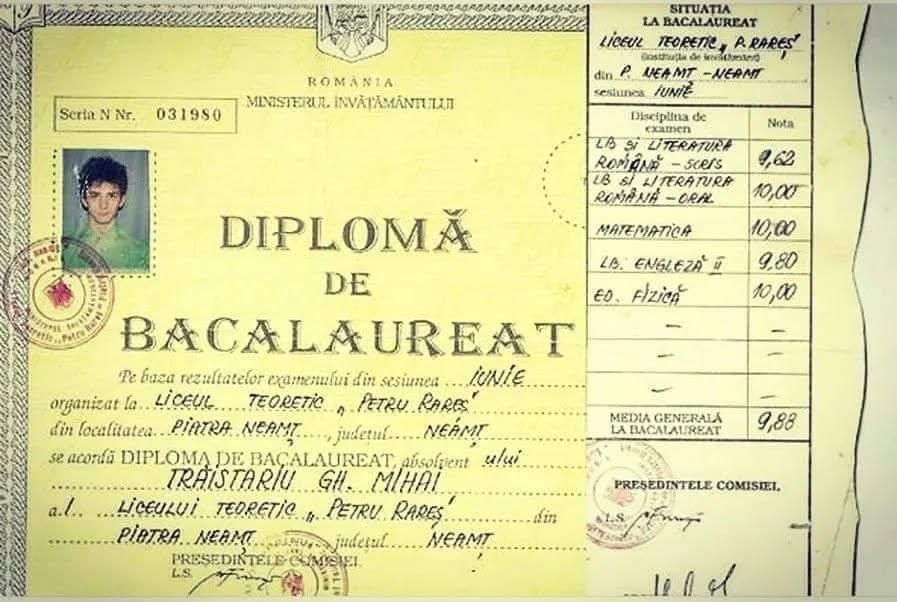 Ce note a luat la examenul de bacalaureat Mihai Trăistariu: „Chiar în perioada asta”