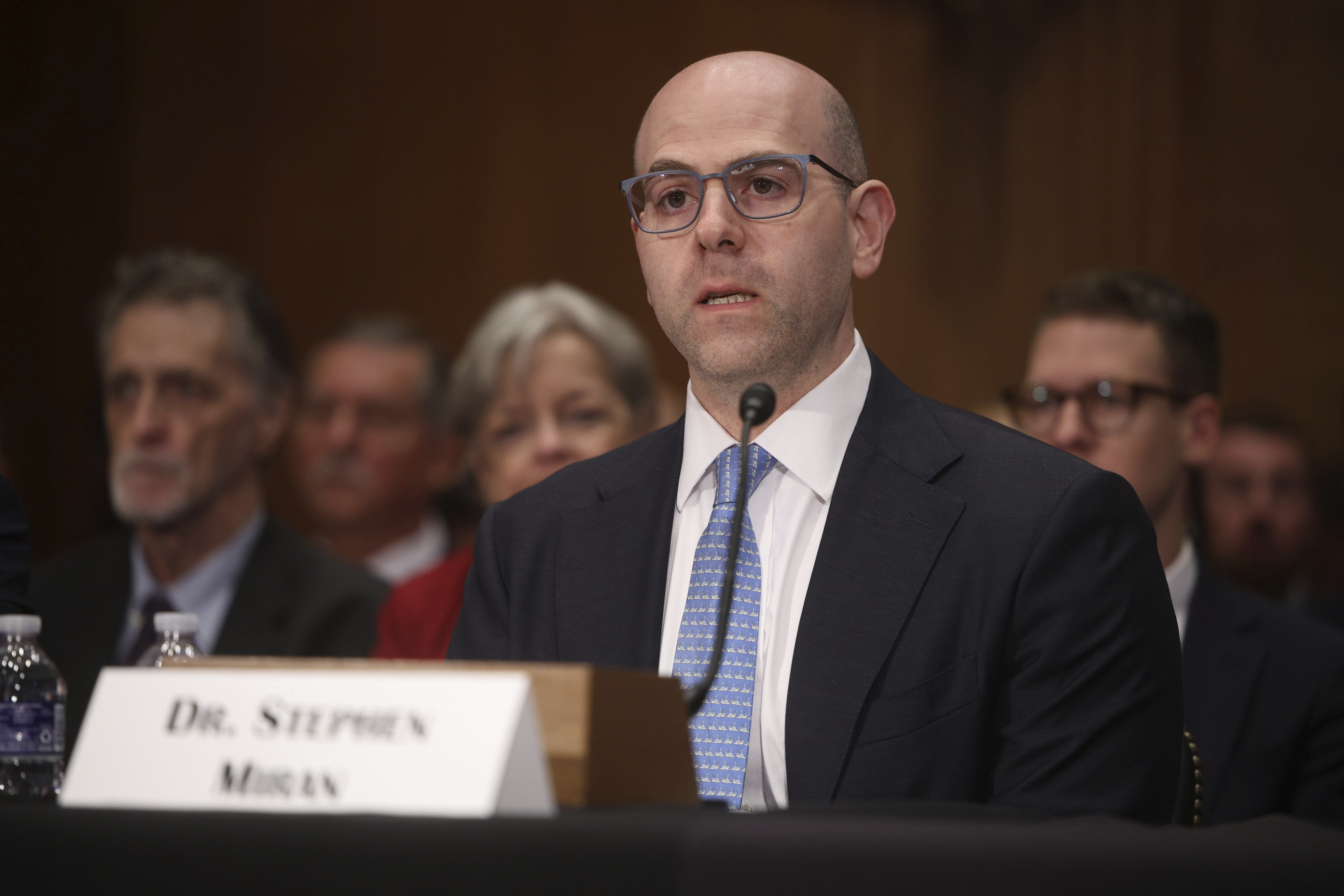 Stephen Miran, President Donald Trump's nominee for an open seat on the Federal Reserve during his Senate confirmation hearing in Washington, on Sept. 4, 2025.