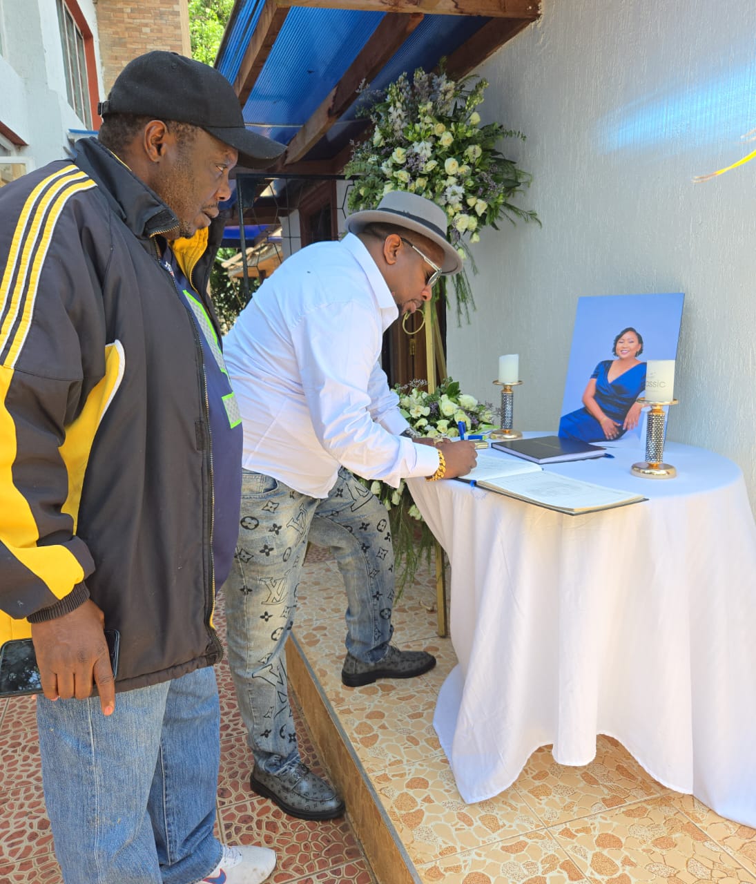 Mike Sonko at the memorial service of businessman Francis  Ng'ang'a's wife Lucy