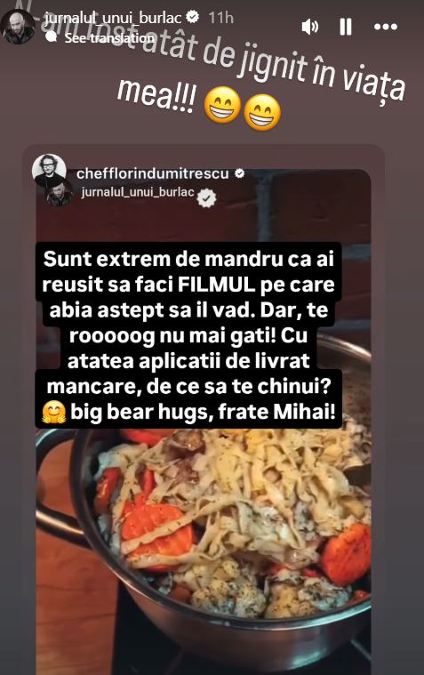Mihai Bendeac și Chef Florin Dumitrescu, schimb de replici pe Instagram: „N-am fost atât de jignit în viața mea”