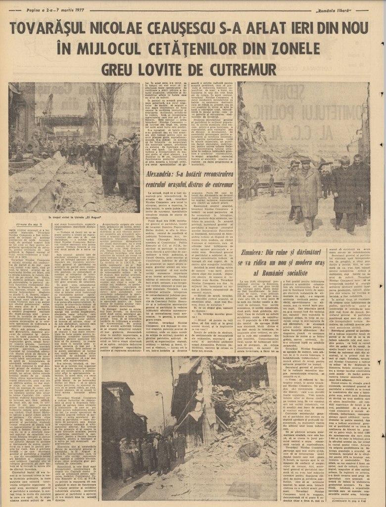 47 de ani de la cutremurul din 1977. Ce scria presa vremii despre cel mai distructiv seism de pe teritoriul României