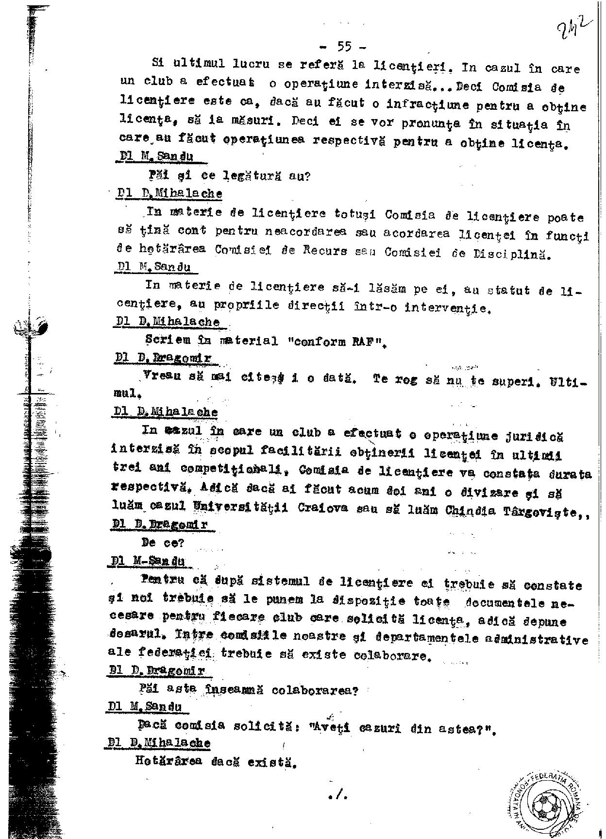 Stenogramă-bombă! Mircea Sandu l-a acuzat într-un CEx din 2011 pe un fost șef al arbitrilor că joacă la pariuri. Reacția celui vizat / EXCLUSIV