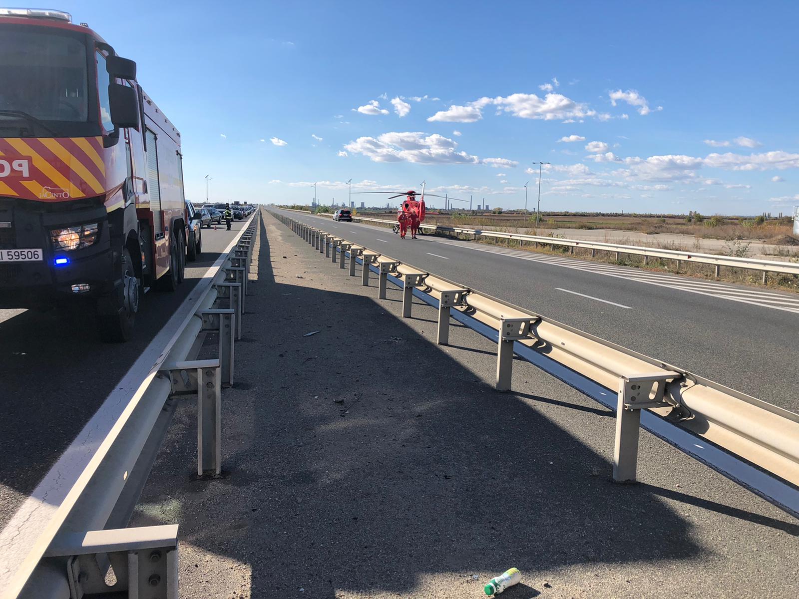 Accident grav pe autostrada Bucureşti – Ploieşti. Două persoane sunt în comă, iar un copil a fost rănit