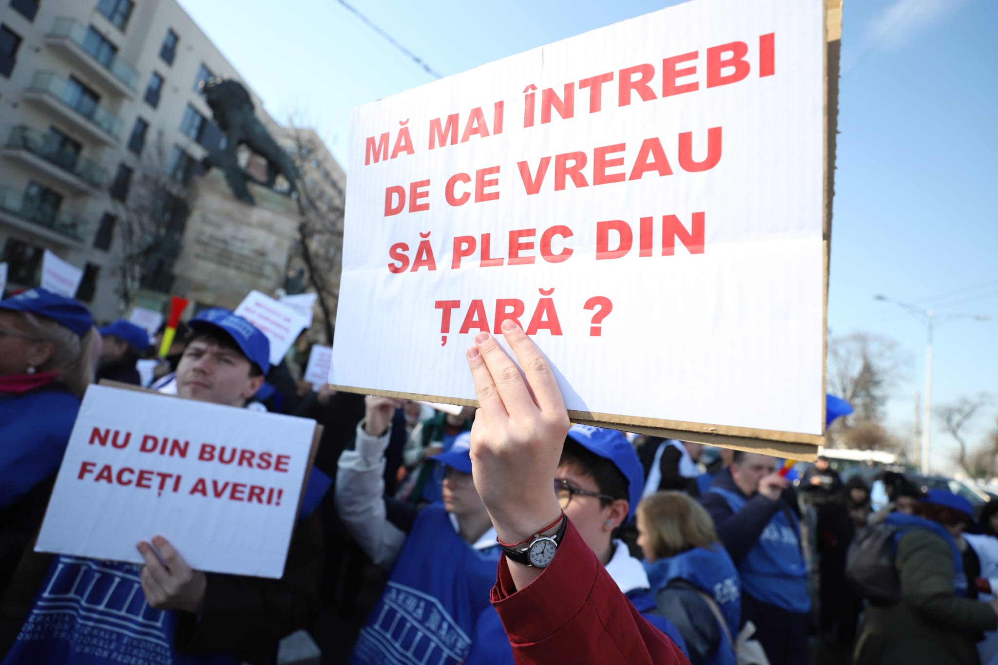 Sindicatele din Educație, protest în fața Palatului Cotroceni. Sunt așteptați să iasă în stradă peste 500 de profesori și studenți