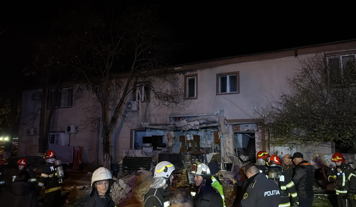 Primele imagini după explozia din Buftea: cum arată parterul blocului după ce a fost complet distrus