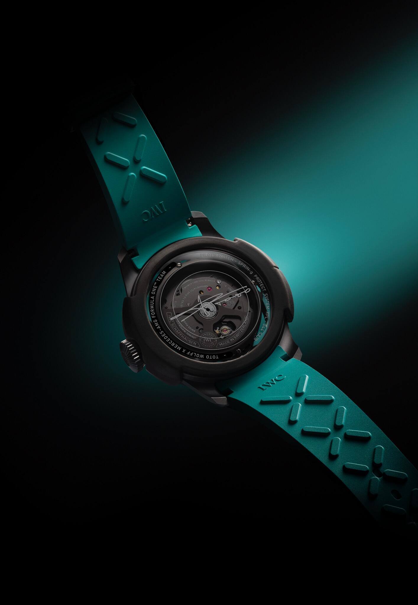 Toto Wolff Wearing the Big Pilotâs Watch Shock Absorber XPL Toto Wolff x Mercedes-AMG PETRONAS Formula Oneâ¢ Team (Ref. IW356201)