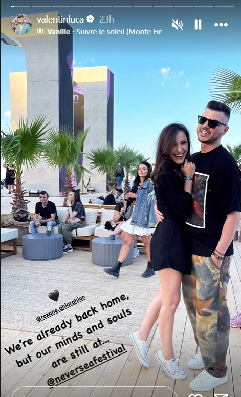 Valentin Luca, finalist la Românii au Talent, și Roxana Ghiorghian, fosta știristă de la Antena 1, formează un cuplu. Cum s-au afișat la Neversea