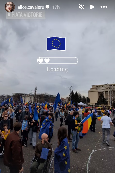 Cum au apărut Vladimir Drăghia și soția Alice la Mitingul EuRo de la Piața Victoriei. La ce au renunțat pentru a fi alături de manifestanți