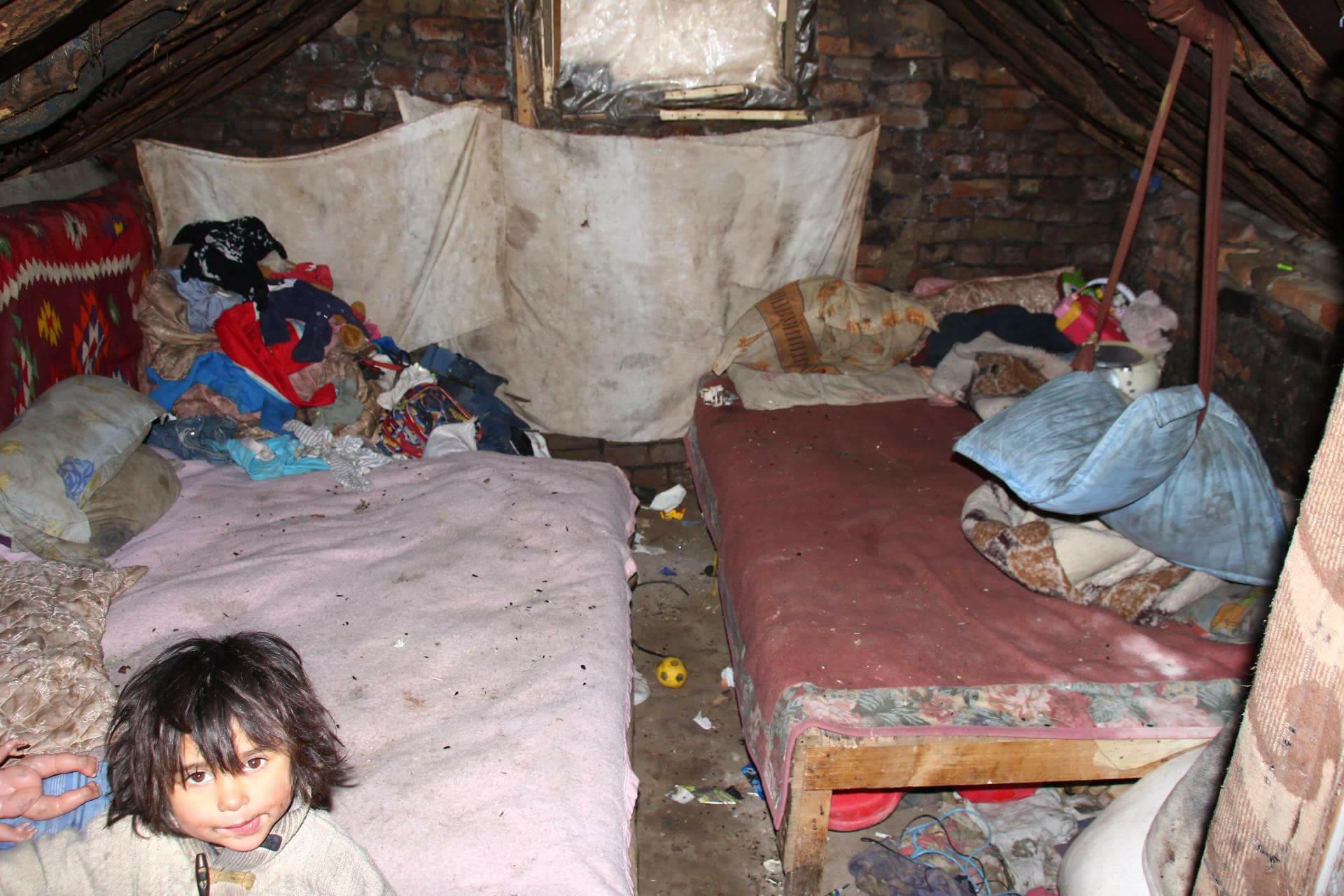 VIDEO REPORTAJ: O familie din Dolj supraviețuiește într-un bordei: “Am născut pe întuneric, aș vrea să-mi scot copiii la lumină”