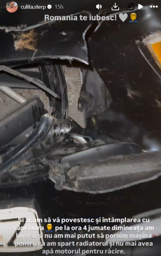 Pe cine dă vina Culiță Sterp după ce a făcut accident pe autostradă la ora 4.30: „S-a dus, asta e”