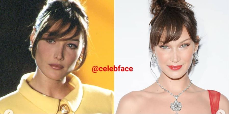 FOTO | Este incredibil cât de bine seamănă Bella Hadid cu Carla Bruni. Imaginile care i-au lăsat pe fani cu gura căscată