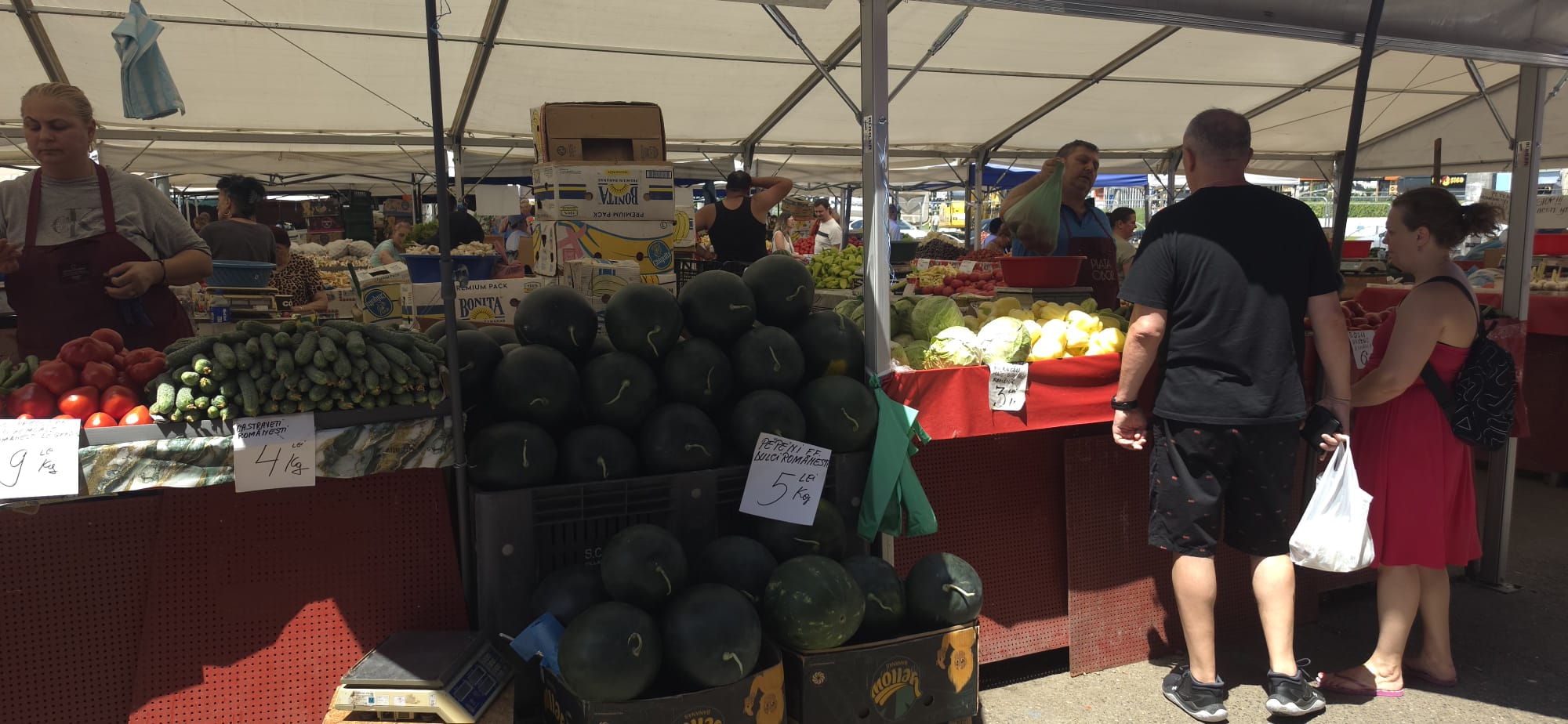 Cât costă pepenii de Dăbuleni în Piața Obor în plin sezon