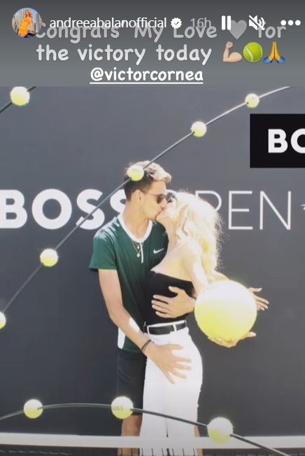 Sărut între Andreea Bălan și Victor Cornea. Unde se află îndrăgostiții și cum s-au pozat