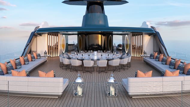 Cum arată iahtul de lux inspirat de un diamant Cartier, care are la bord o cascadă, cinema și heliport