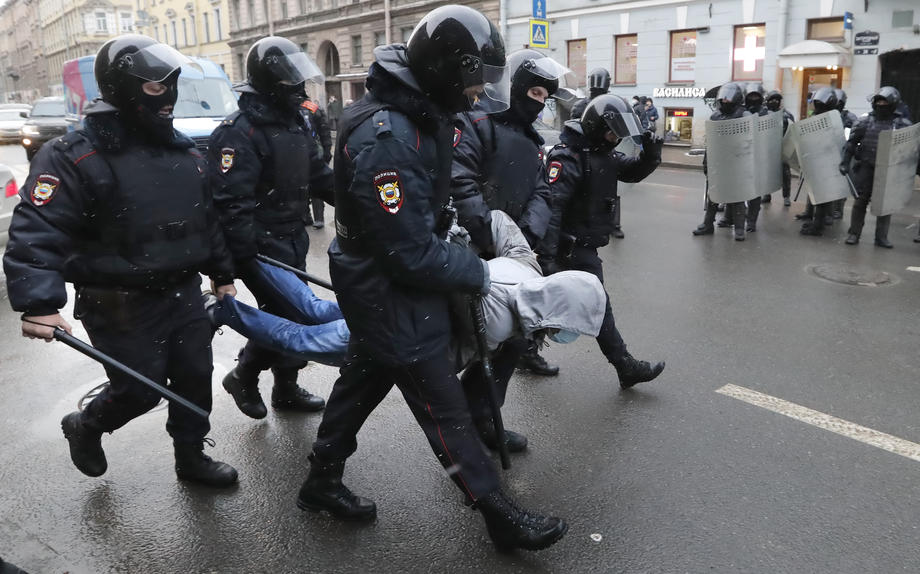 Mii de arestări în Rusia, în al doilea weekend cu proteste masive față de reținerea lui Alexei Navalnîi