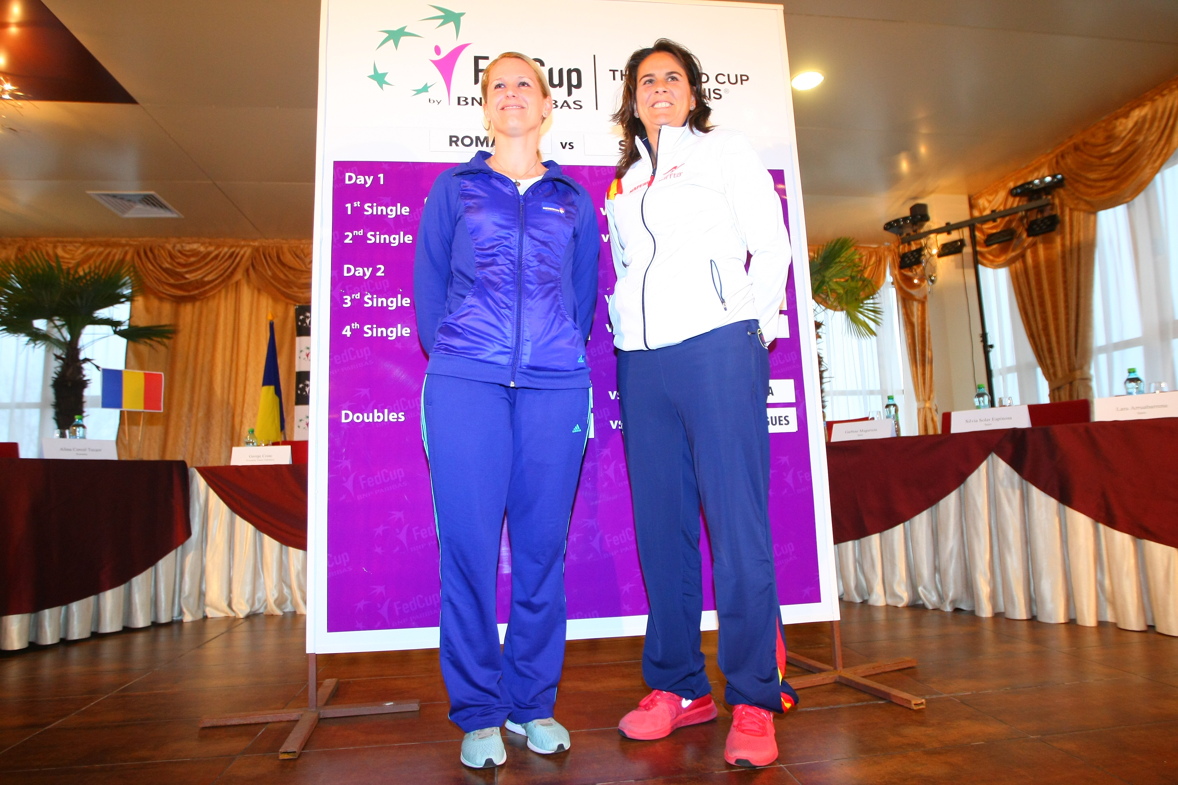 România - Spania, Fed Cup: s-a tras la sorți țintarul / GALERIE FOTO