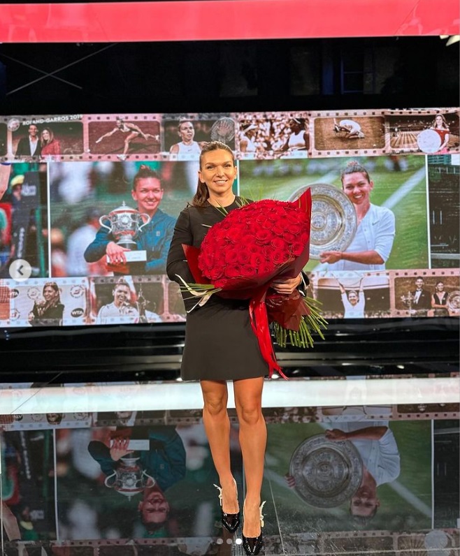 Simona Halep a purtat o rochie Valentino de peste 2.000 de euro, la prima apariție într-o emisiune la TV după verdictul de la TAS