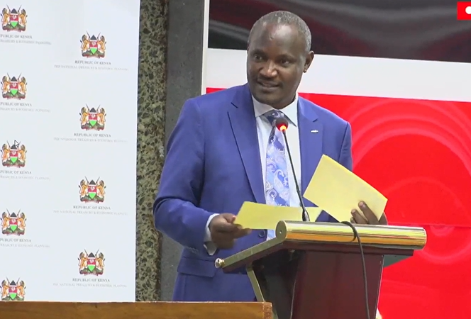 National Treasury CS John Mbadi speaking at KICC on September 9, 2024