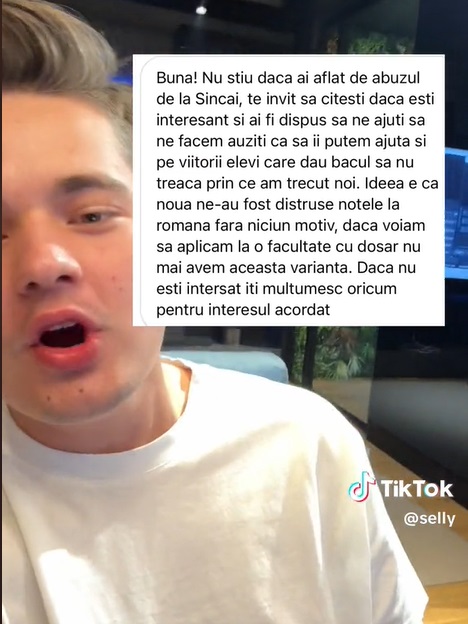 Reacția lui Selly după ce lucrările a zeci de elevi care susțineau Bacalaureatul la Colegiul „Șincai” au fost anulate: „Înțeleg că nu doar acolo s-a întâmplat”