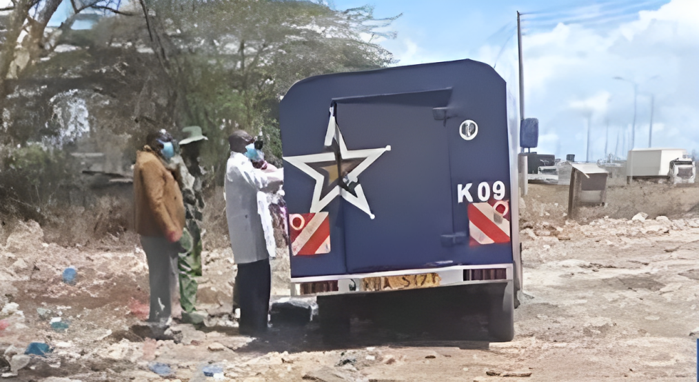 A Wells Fargo cash-in-transit vehicle abandoned along the Southern Bypass