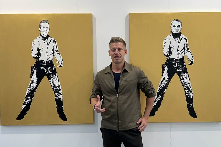 Megvásárolta az őt és Orbán Viktort ábrázoló különleges festményeket Magyar Péter: ez a célja a művekkel