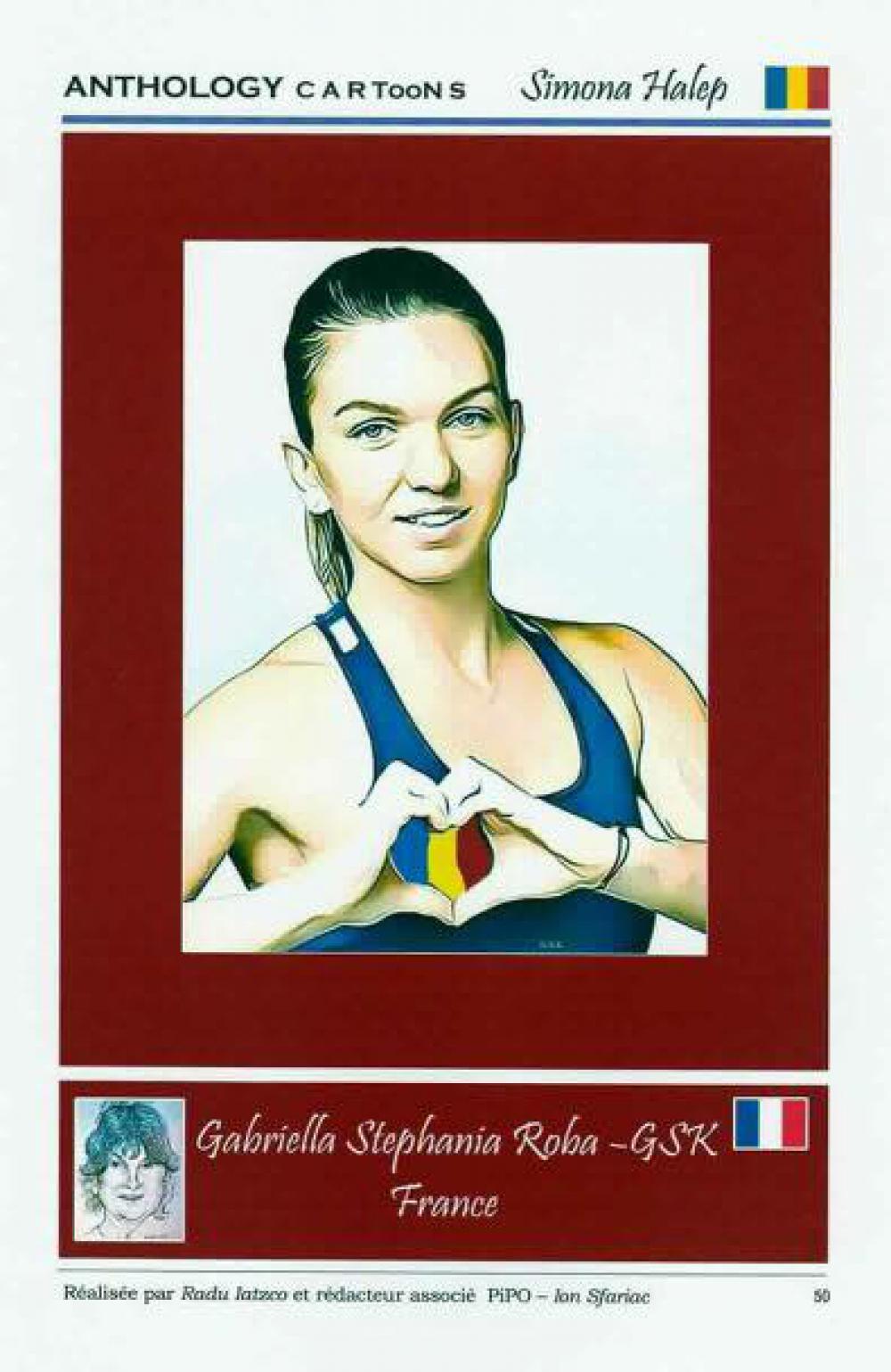 Expoziție de caricaturi ale Simonei Halep. Numărul 1 WTA, în viziunea artiștilor din toată lumea / GALERIE FOTO