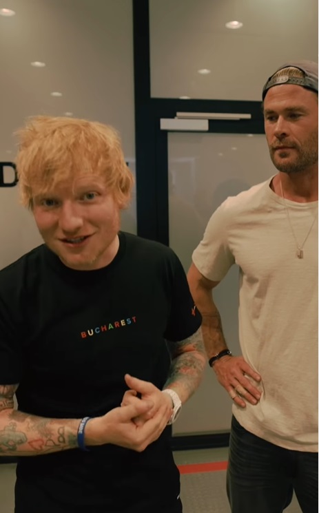 Ed Sheeran și Chris Hemsworth, la restaurantul unui concurent de la „MasterChef”, după concertul de la Arena Națională: „A fost superb”
