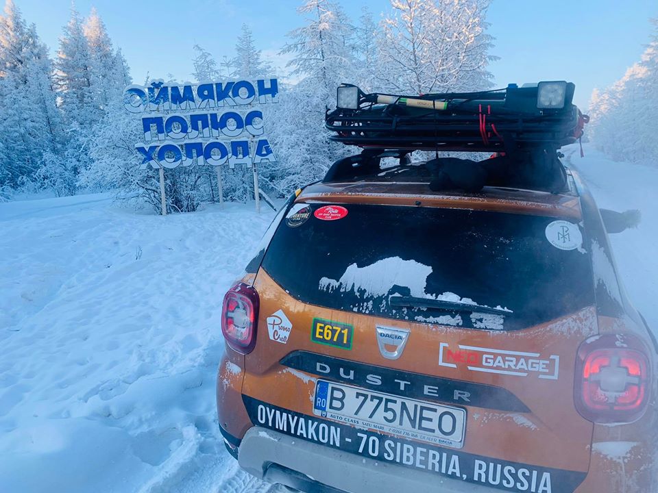 Românii care au ajuns cu Duster-ul de la Satu Mare la Oimiakon, cel mai friguros loc de pe Pământ