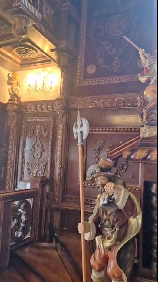 Cum arată în interior palatul lui Gradu Cârpaci, acuzat în Germania că a forțat un român să îi doneze un rinichi. A copiat interioare și picturi de la Castelul Peleș