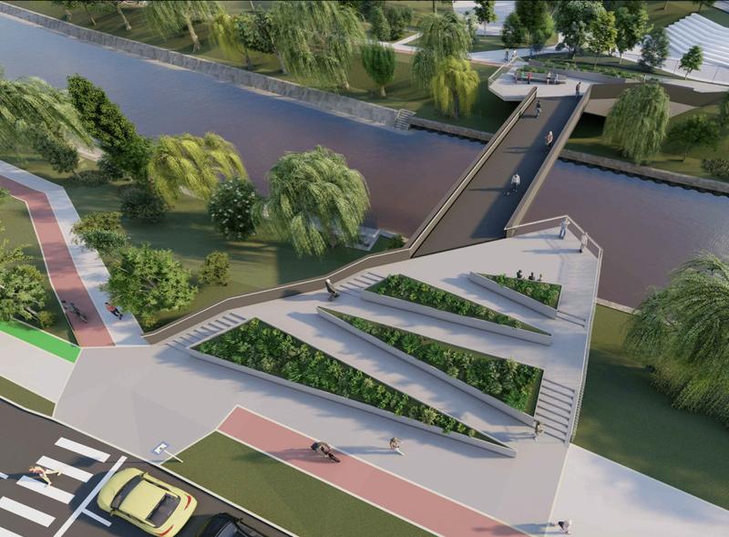 Noua „pasarelă a îndrăgostiților” din Timișoara, blocată de „Monumente”: „Proiectul este extrem de masiv”. Viceprimar: „Un abuz”