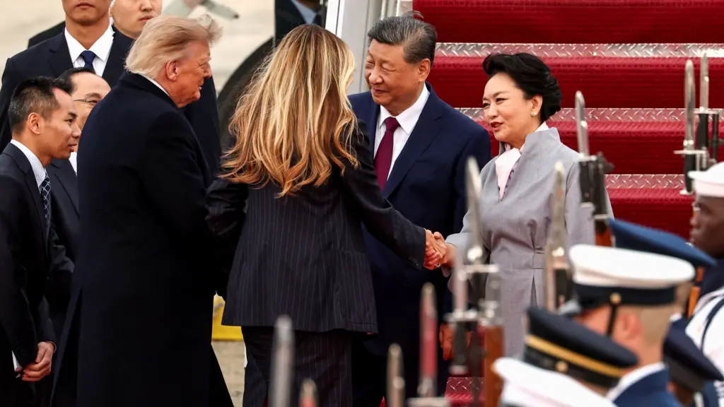 Two of the world’s most powerful presidents, Donald Trump of the US and Xi Jinping of China, meet as leaders with sharply different approaches to Africa discuss global issues [Image Credit: BBC]
