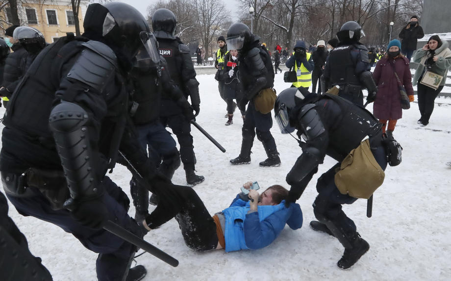 Mii de arestări în Rusia, în al doilea weekend cu proteste masive față de reținerea lui Alexei Navalnîi
