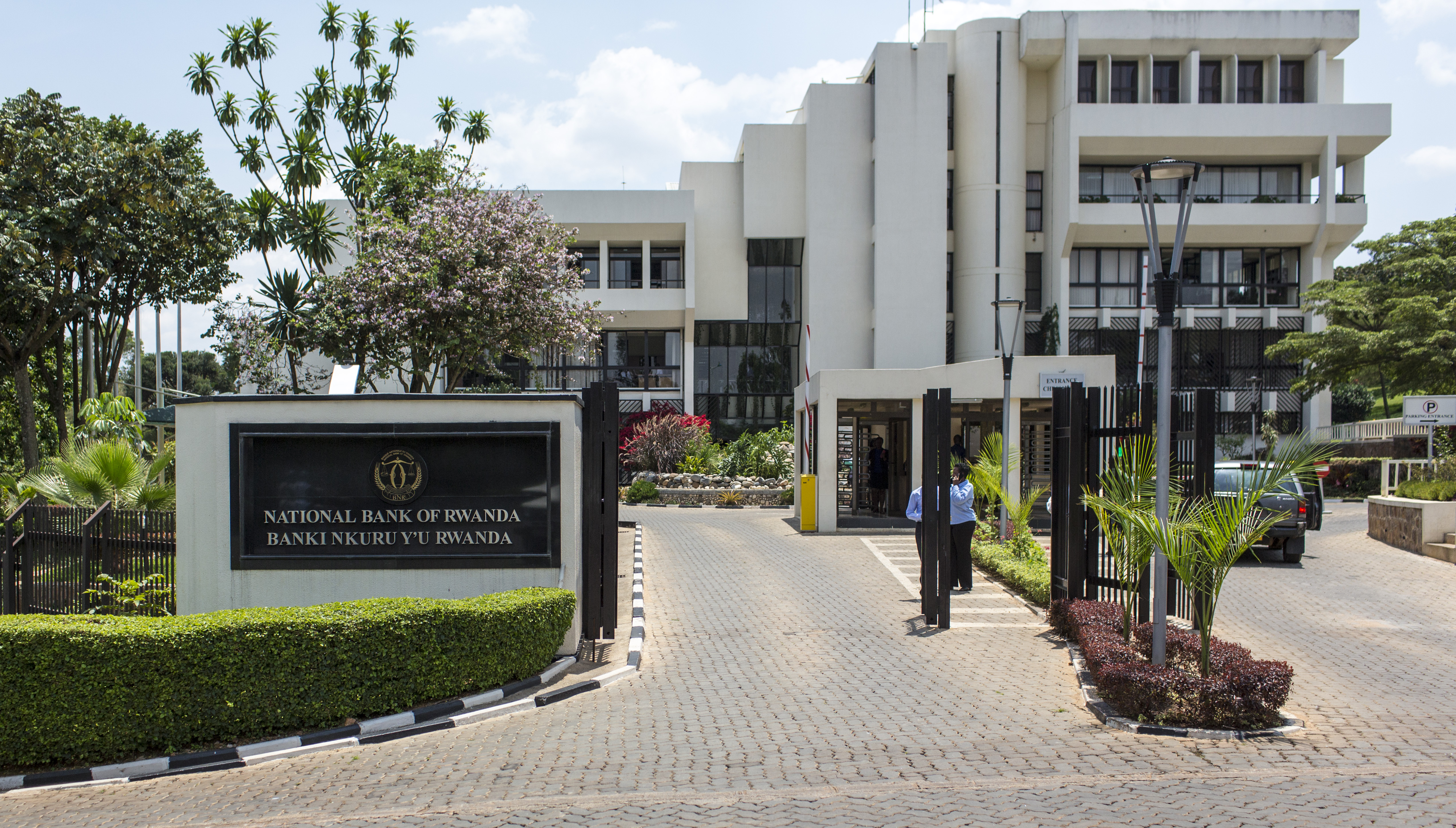 Building of the National Bank of Rwanda on February 03, 2014, in Kigali, Rwanda. The central bank was founded in 1964. [Photo by Thomas Imo/Photothek via Getty Images]