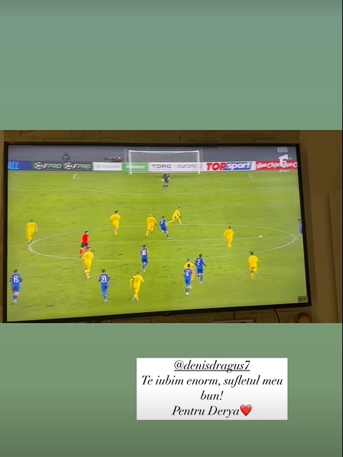 Mesajul transmis de Vanessa, soția lui Denis Drăguș, după ce fotbalistul a înscris golul decisiv în meciul Lituania - România: „Ești eroul nostru”