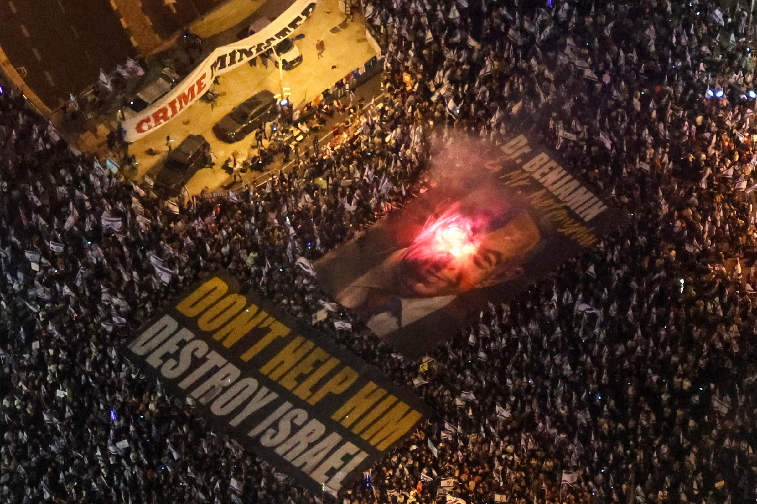 Noi proteste masive în Israel, pentru a 21-a săptămână la rând, împotriva reformei judiciare a lui Benjamin Netanyahu