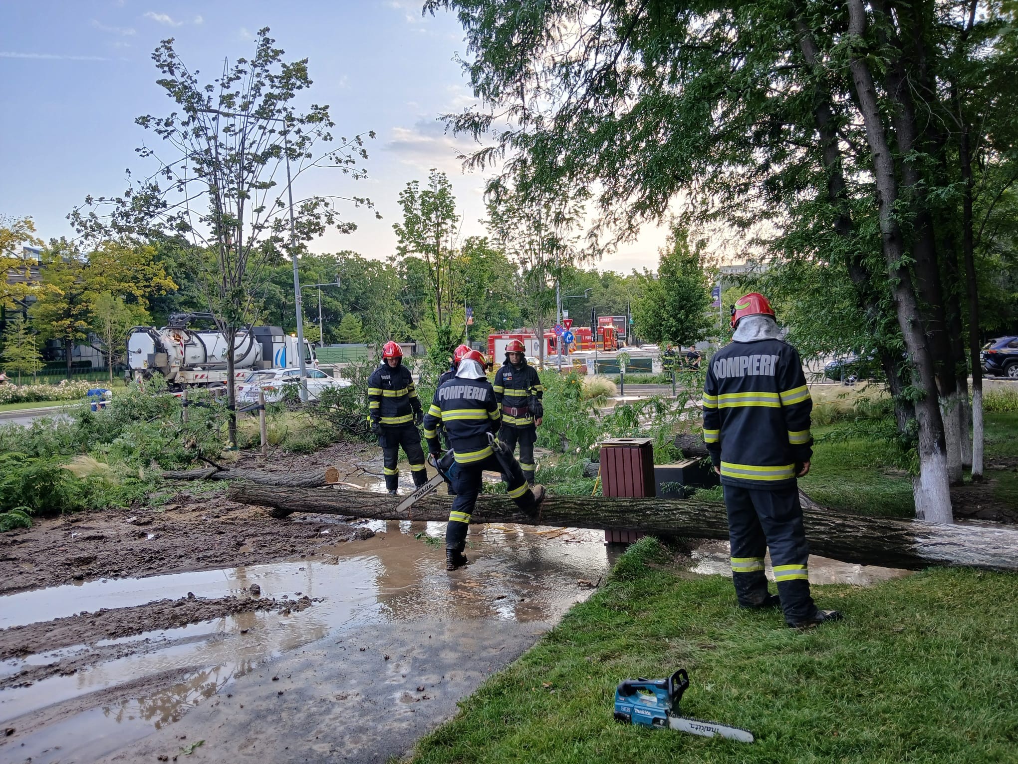 Avarie majoră în cartierul Drumul Taberei din București. Conducta principală de apă rece s-a spart și apa a inundat șoseaua. Ce spune Apa Nova