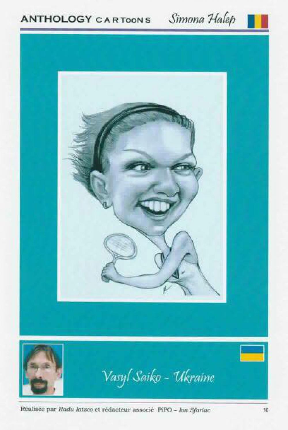Expoziție de caricaturi ale Simonei Halep. Numărul 1 WTA, în viziunea artiștilor din toată lumea / GALERIE FOTO