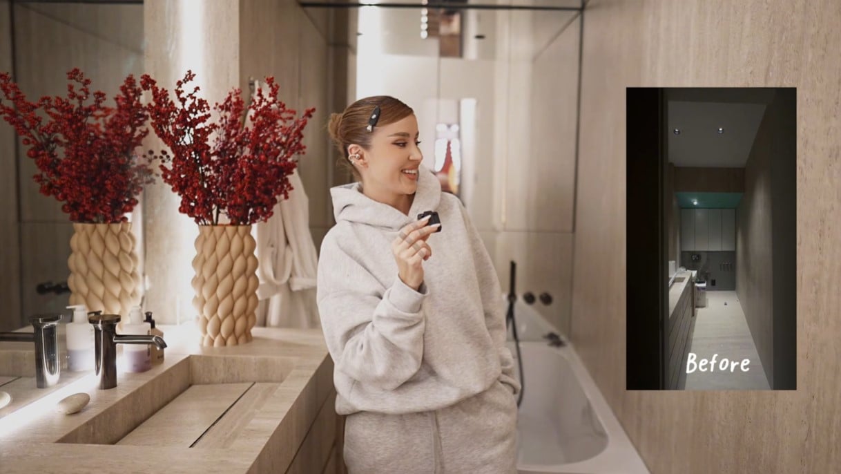 Imagini cu casa din București în care locuiește Alina Ceușan. Sora ei s-a ocupat de design și doar în reviste mai vezi așa ceva